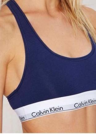 Хлопковый синий топ оригинал calvin klein2 фото