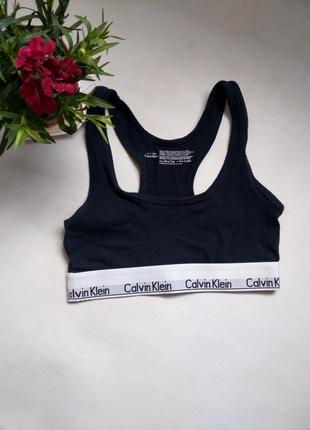 Хлопковый синий топ оригинал calvin klein3 фото