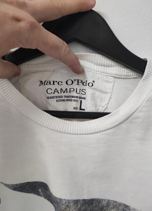 Футболка мужская белая базовая relaxed fit marc o polo, размер l2 фото