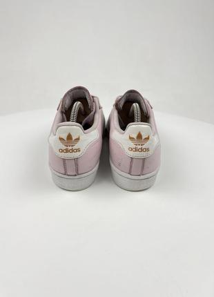 Оригинальные кожаные кеды adidas superstar4 фото