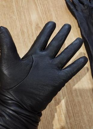 Шикарного качества длинные кожаные перчатки2 фото