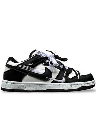 Кроссовки женские nike sb dunk low pro black & white8 фото