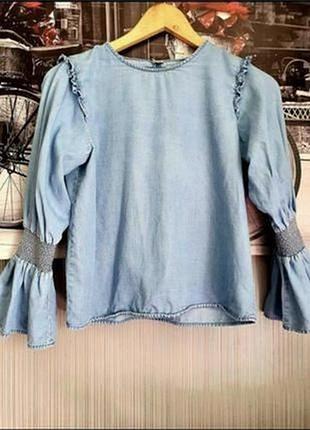 Джинсовая блуза размер хс-с