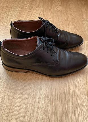 Фірмові шкіряні чоловічі туфлі base london,класичні чорні туфлі