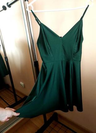 Темно-зеленое мини платье urban outfitters2 фото