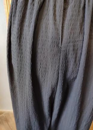 Трендовий комбінезон - плаття зав'язка на шиї, відкрита спина широка штанина батал фактурний матеріал5 фото