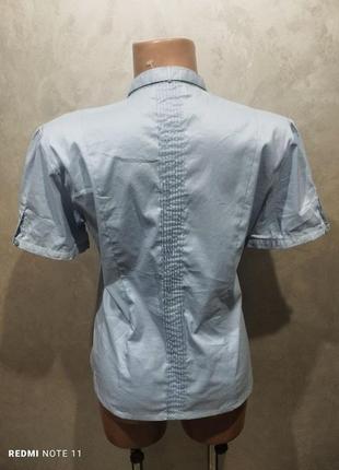 Элегантная стрейчевая рубашка с рюшами успешного американского бренда guess5 фото