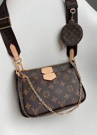 Louis vuitton, multi pochette brown1 фото