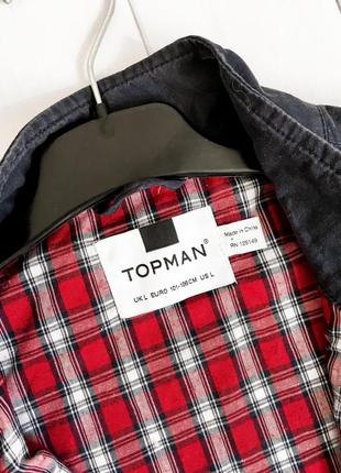 Мужская синяя демисезонная куртка бомбер от topman. размер m-l.5 фото