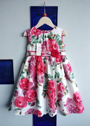 Красивое платье розы на 2-3 года monsoon