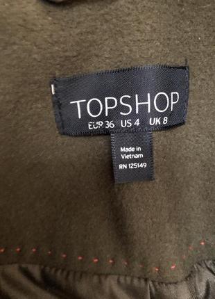 Пальто topshop прямого кроя5 фото