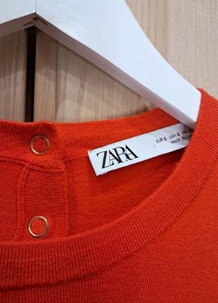 Нежный топ сочного цвета zara, размер s, короткий рукав, кофта7 фото