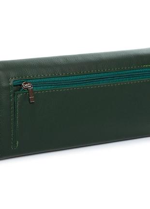 Женский кошелек кожаный classic dr. bond w501 green2 фото