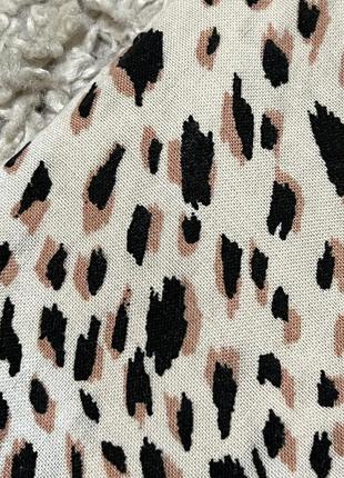Нежная летняя юбка-миди у леопардовый принт No124 фото