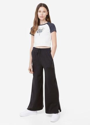 Брюки h&amp;m wide leg широкие спортивные р. 158-1641 фото