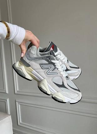 Жіночі кросівки new balance 9060 grey нью беланс сірого кольору