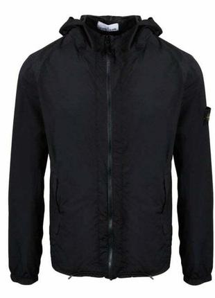 Куртка stone island 43831 nylon-tc packable lightweight hood jacket black s