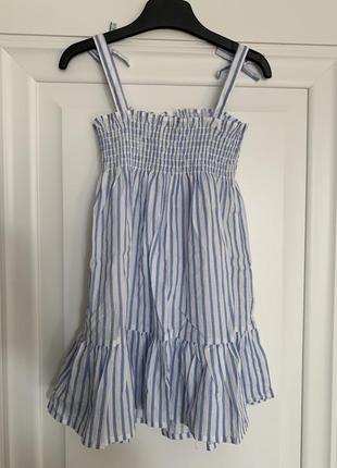 Primark літній сарафан плаття в блакитку полоску 4-5 років4 фото