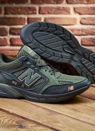 Мужские летние кроссовки с логотипом new balance из натуральной кожи и текстильной сетки5 фото