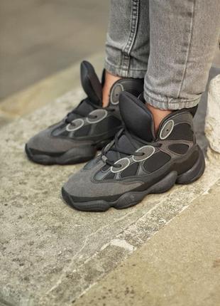 Кросівки adidas yeezy 500 hight utility black кроссовки