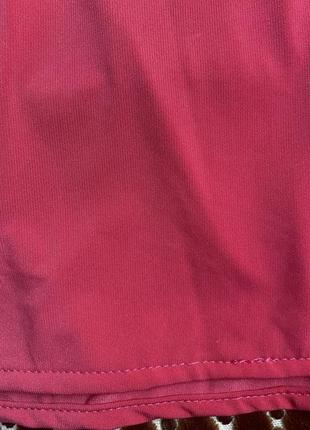 Розовая юбка миди подюпник ткань масло тянется на резинке2 фото
