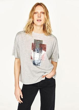 Футболка zara оверсайз