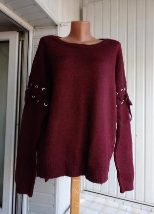 Мягкий свитер джемпер большого размера батал
