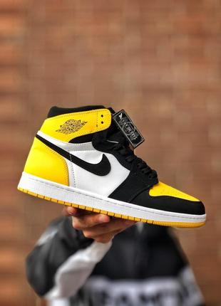 Кросівки nike air jordan retro high yellow кросівки2 фото