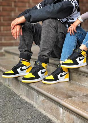 Кросівки nike air jordan retro high yellow кросівки3 фото