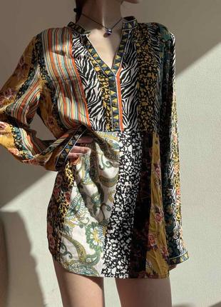 Блуза жіноча крута  етно стиль хіппі бохо туніка s-m1 фото