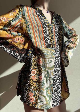 Блуза жіноча крута  етно стиль хіппі бохо туніка s-m8 фото