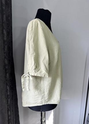 Жіноча лляна сорочка льон віскоза на літо2 фото