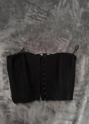Корсет жіночий топ корсет чорний базовий корсет2 фото