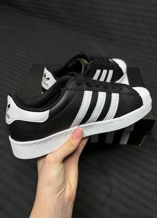 Женские кеды adidas superstar black2 фото