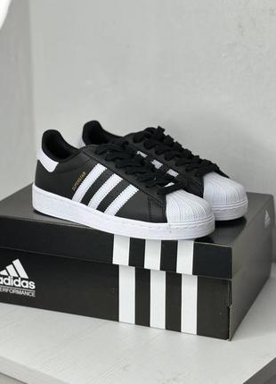 Женские кеды adidas superstar black5 фото