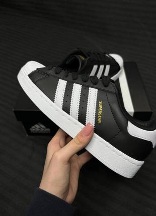 Женские кеды adidas superstar black4 фото