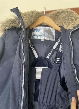 Зимний комплект lennе для мальчика размер 128 куртка и комбинезон 1223 фото