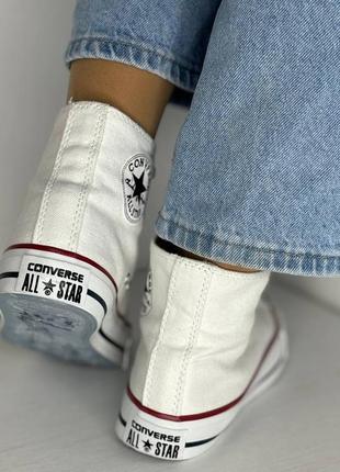 Универсальные женские кеды для повседневной носки converse white2 фото