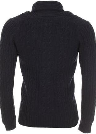 Шерстяной свитер / кофта тёмно - синего цвета g - star raw shawl cardigan, оригинал4 фото