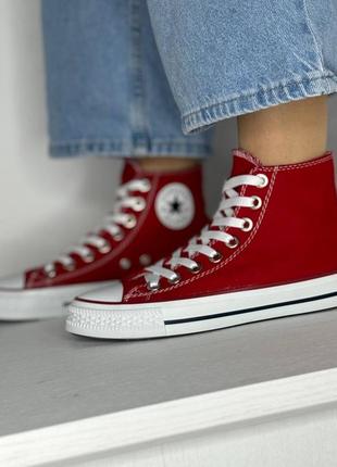 Жіночі кеди converse red3 фото