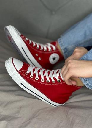 Женские кеды converse red6 фото