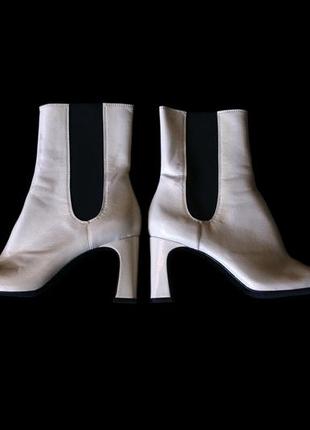 Винтажные лавандовые ботинки, сапоги, квадратный носок, нос, мыс, на квадратном каблуке, zara зара2 фото