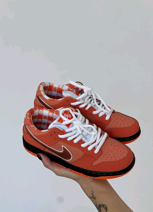 Жіночі кросівки nike dunk low  orange lobster8 фото