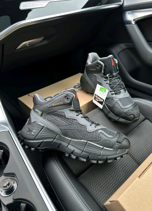 Зимові чоловічі кросівки reebok zig kinetica || edge black gray o