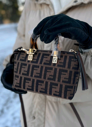 Жіноча сумка fendi small size brown