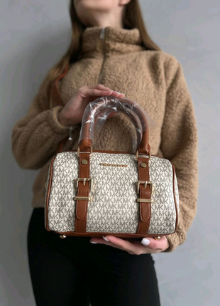 Жіноча сумка michael kors speedy beige brown