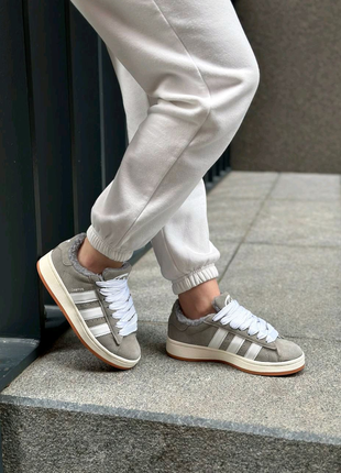 Adidas campus grey зима