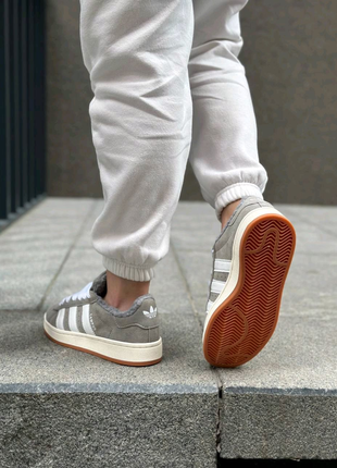 Adidas campus grey зима4 фото