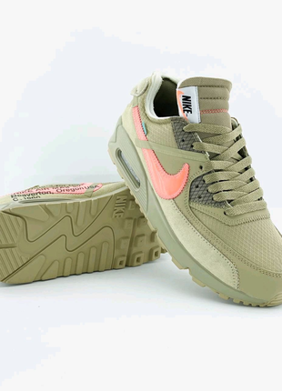 Чоловічі кросівки   off white nike air max 90 "desert ore"1 фото