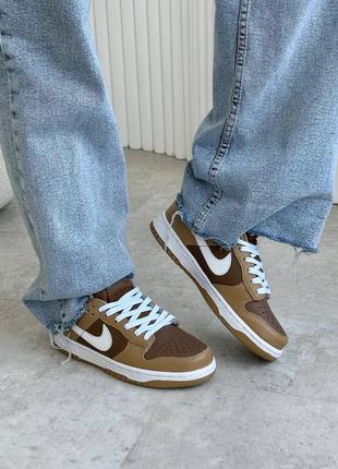 Кросівки nike dunk low brown2 фото